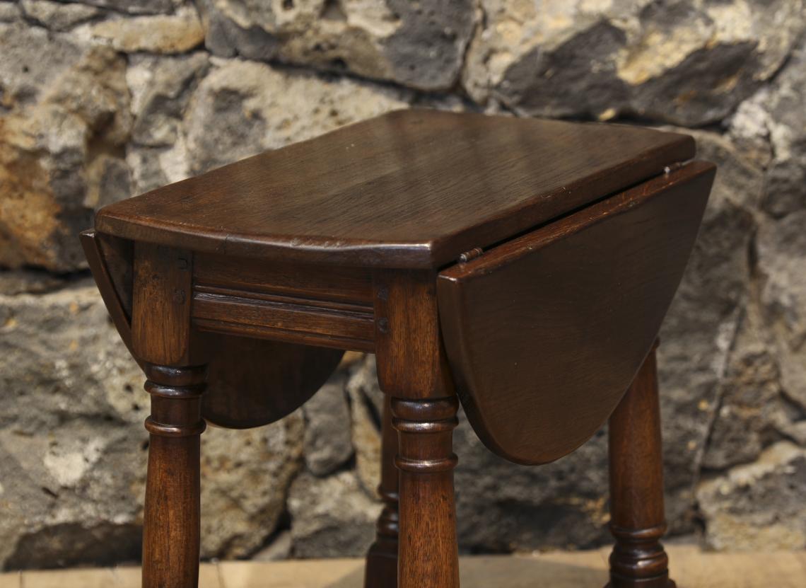 English Oak Jointed Miniature Drop Leaf Table