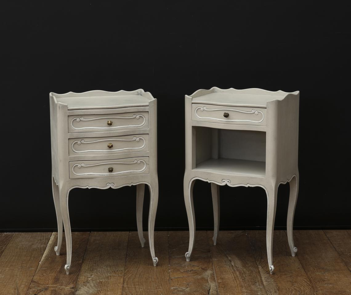 Pair of White Bedside Tables