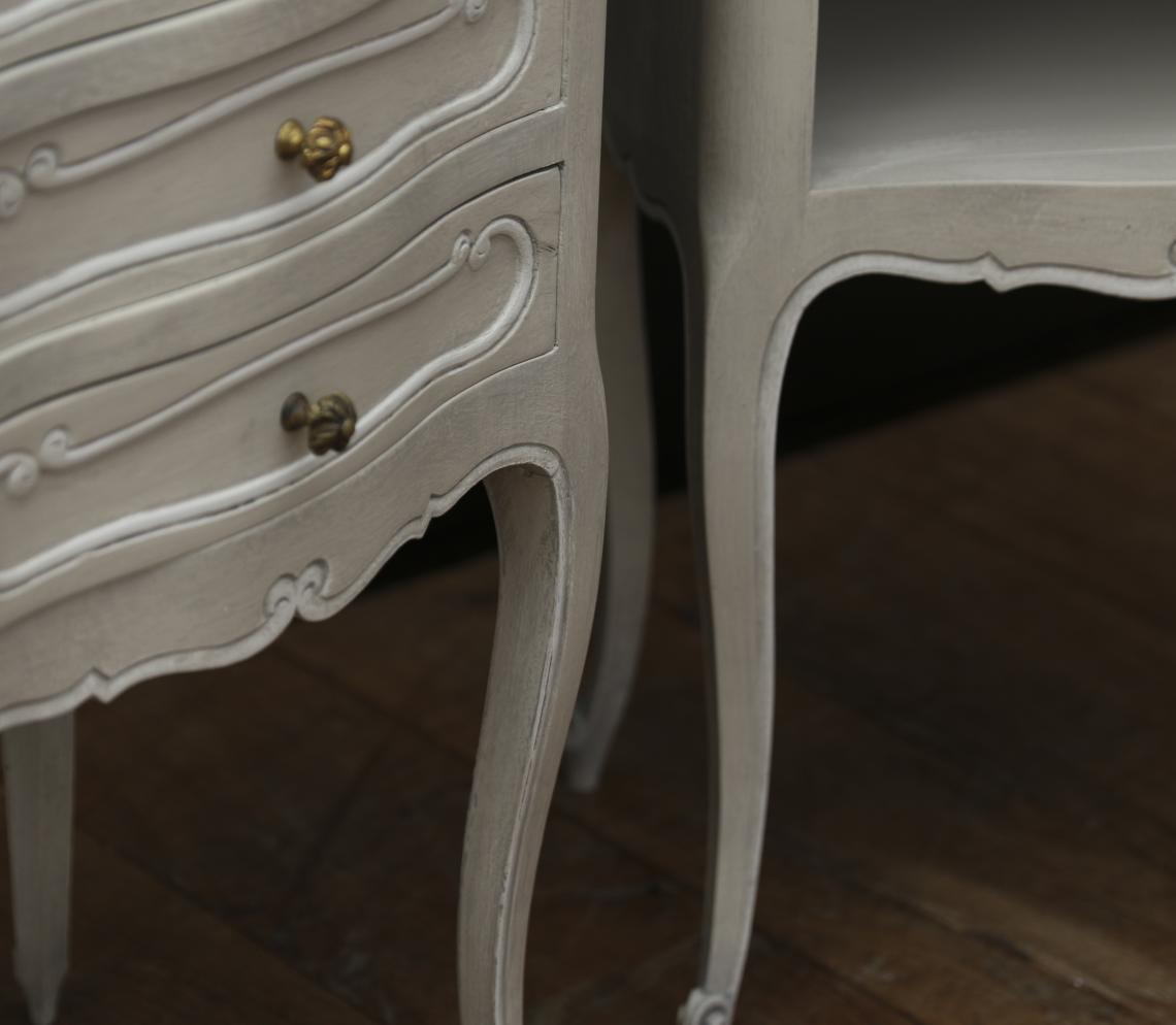 Pair of White Bedside Tables