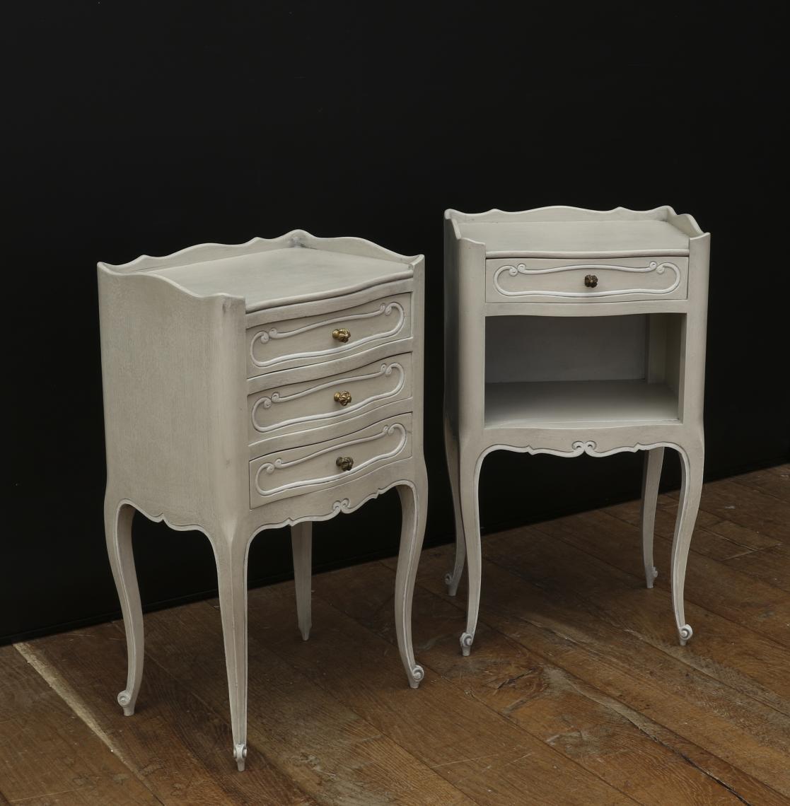 Pair of White Bedside Tables