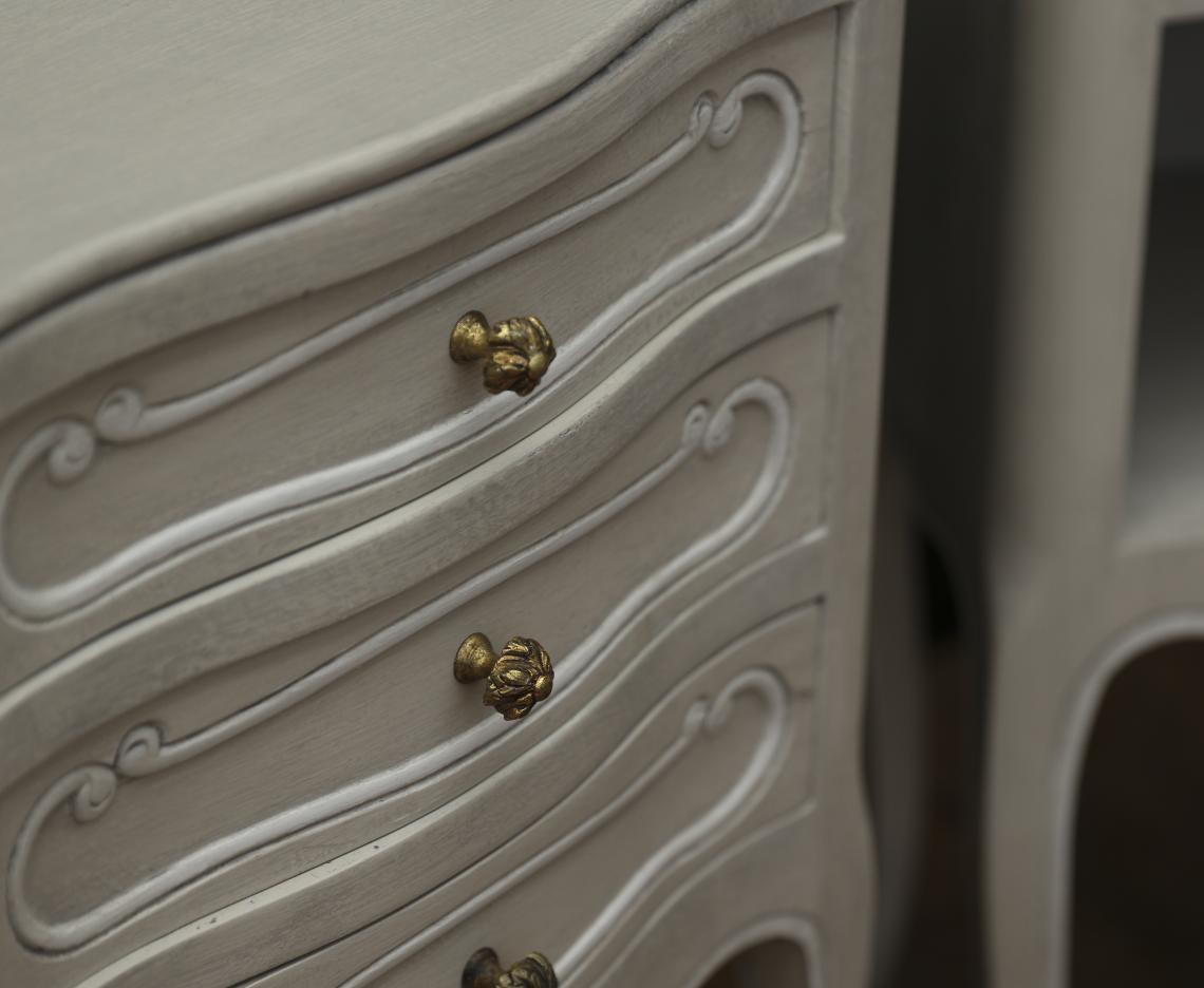 Pair of White Bedside Tables