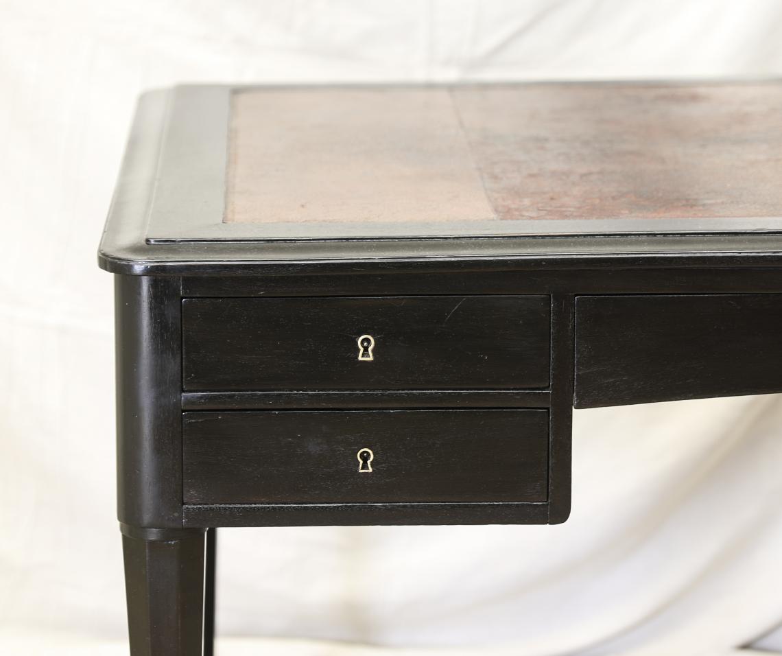 5 - Drawer Ebonised Bureau Plat