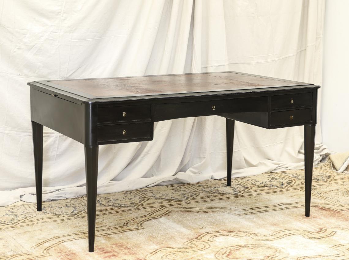 5 - Drawer Ebonised Bureau Plat