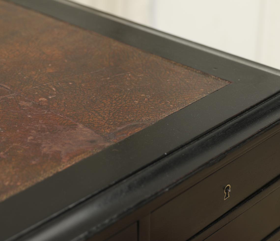 5 - Drawer Ebonised Bureau Plat