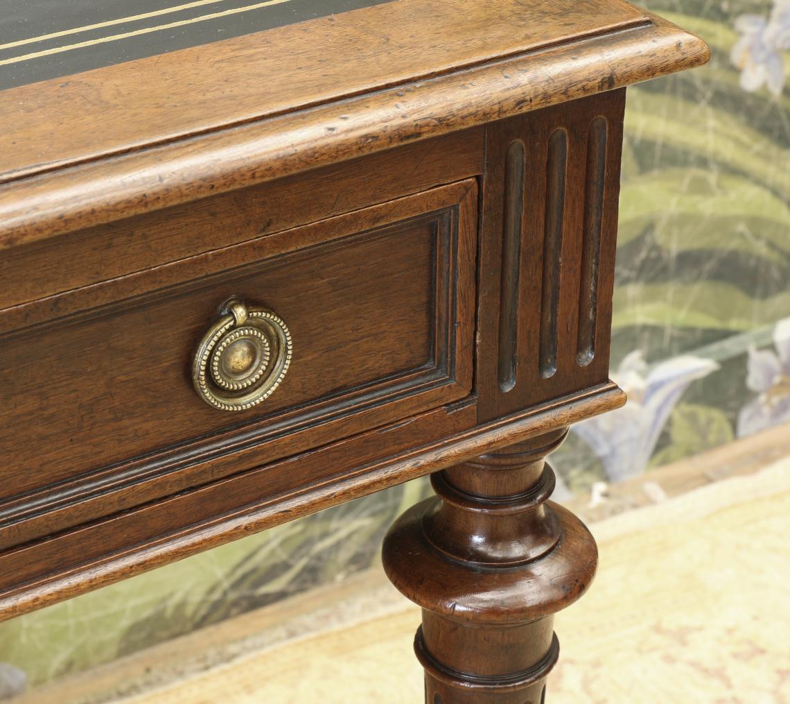 French Walnut Bureau Plat