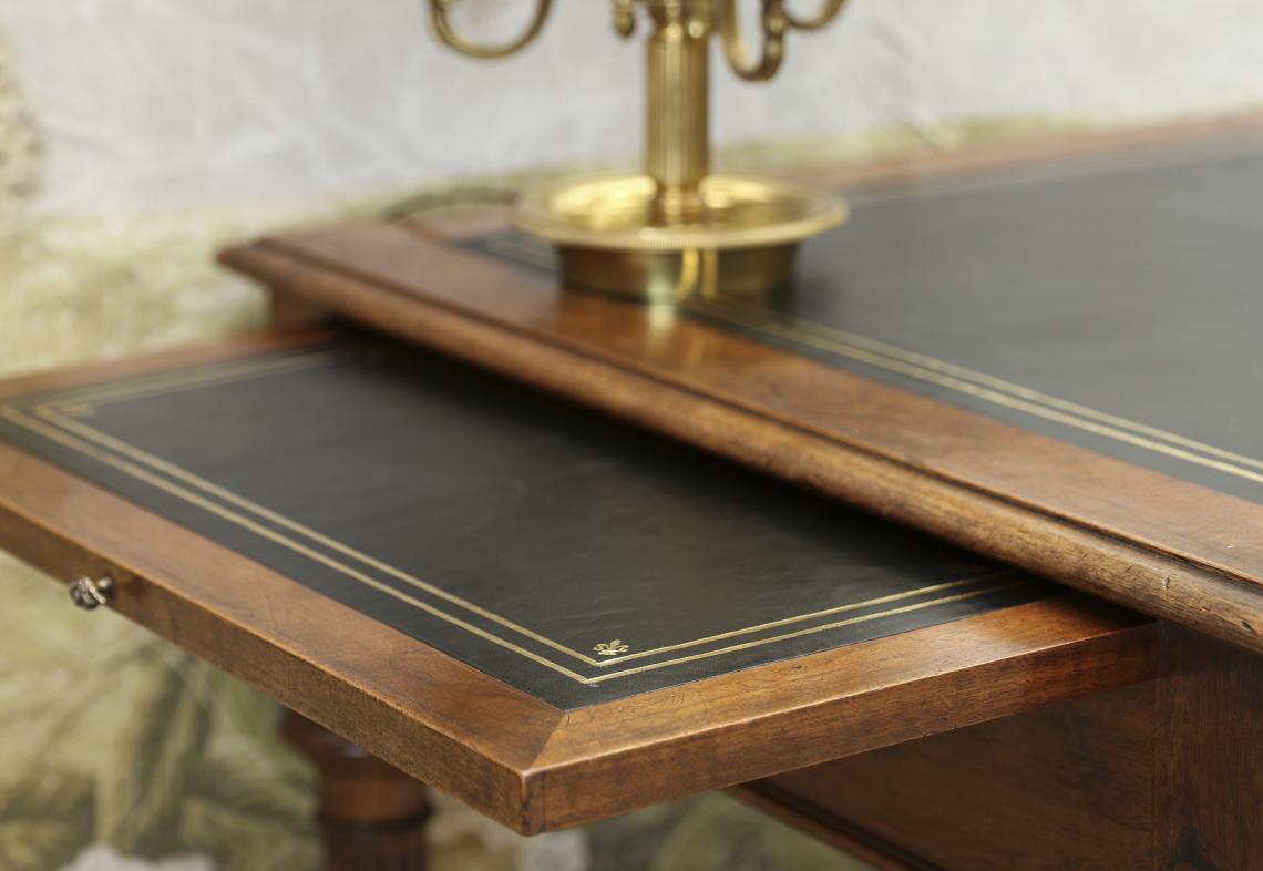 French Walnut Bureau Plat