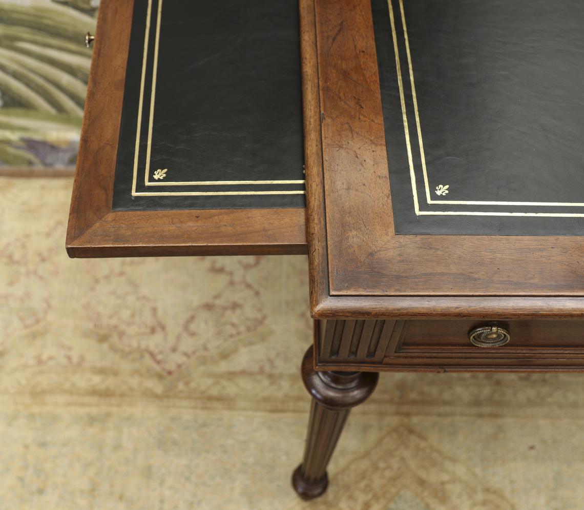 French Walnut Bureau Plat