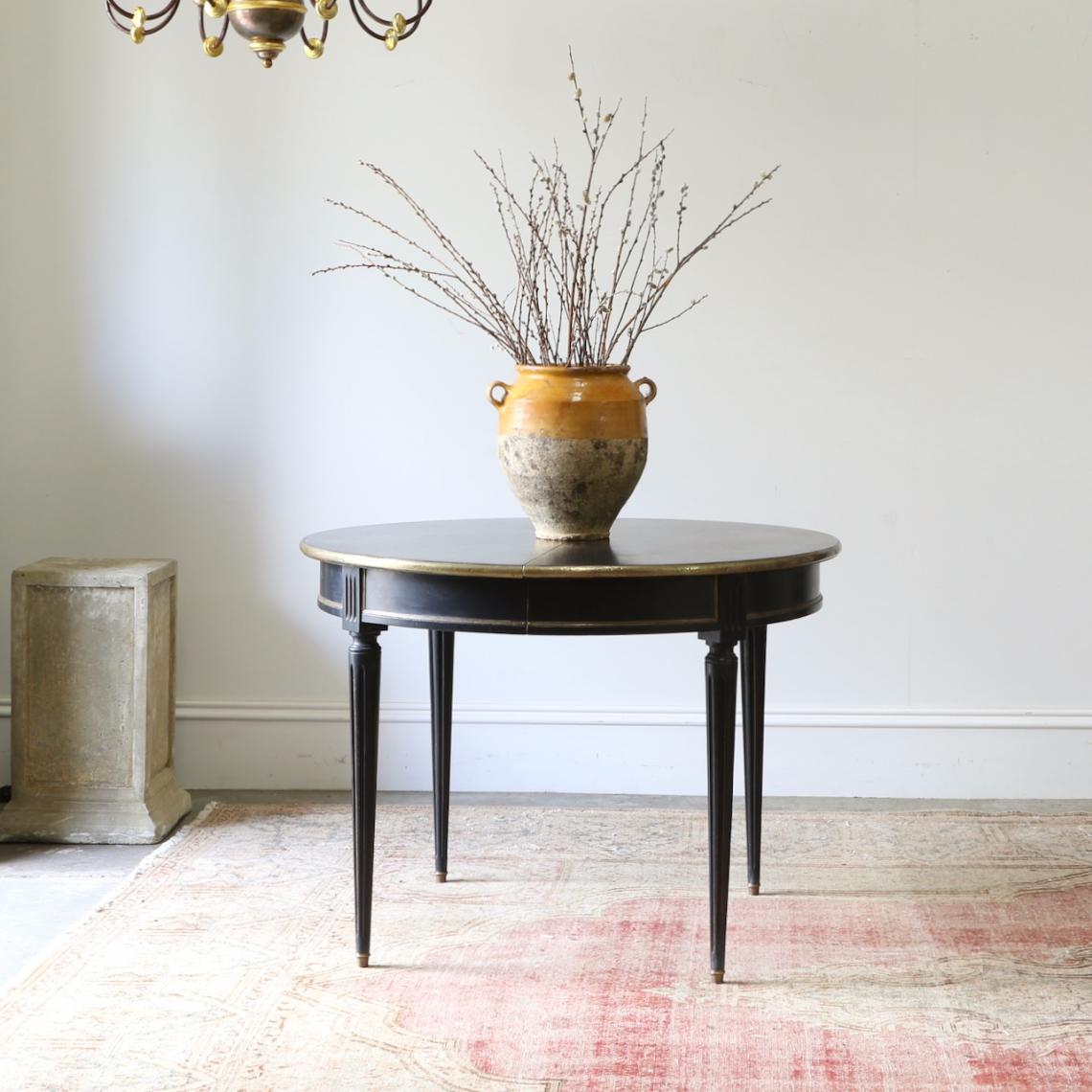 Black and Gold Small Dining Table