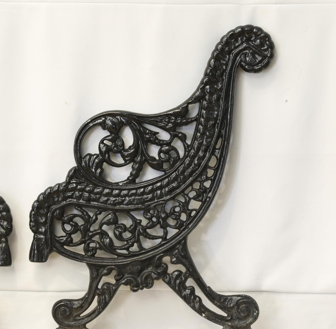 Black Cast Iron Bench Ends