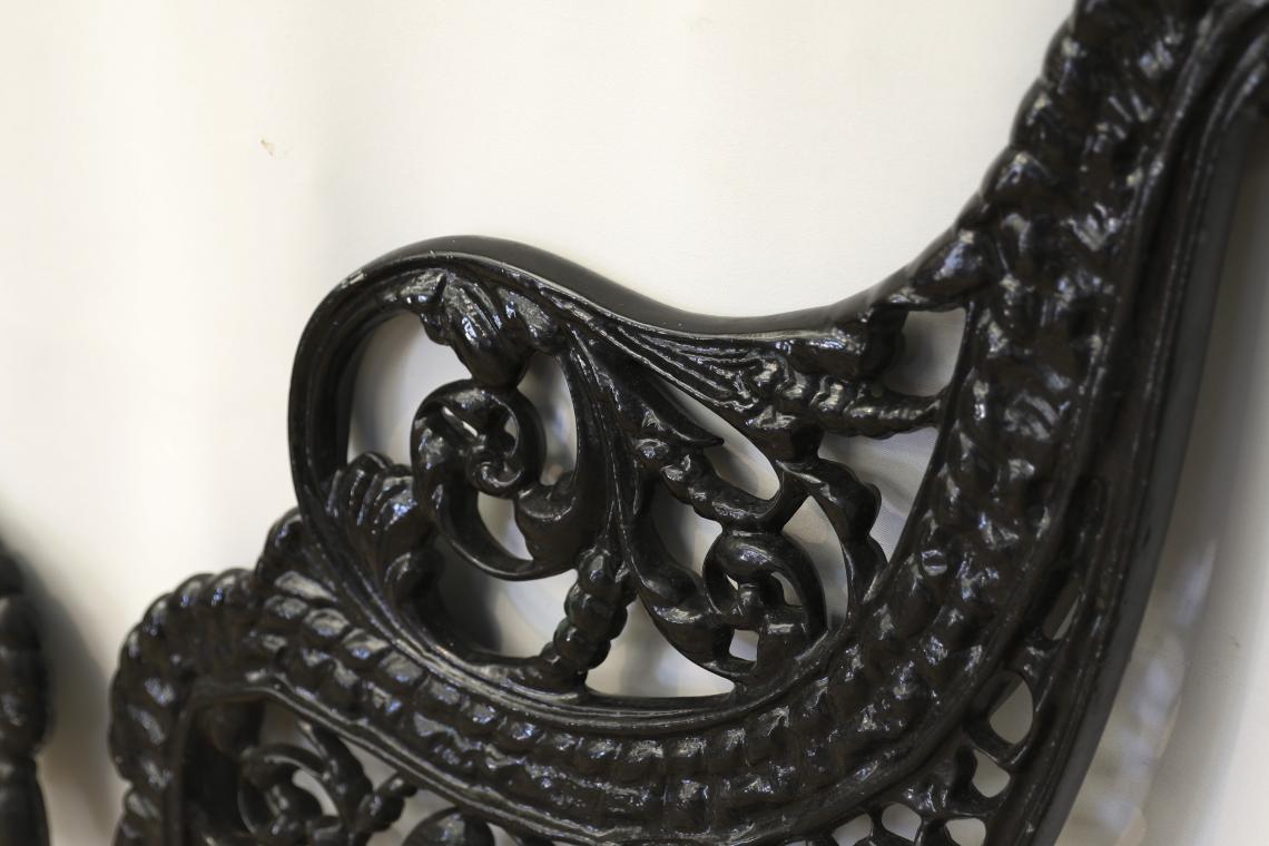 Black Cast Iron Bench Ends