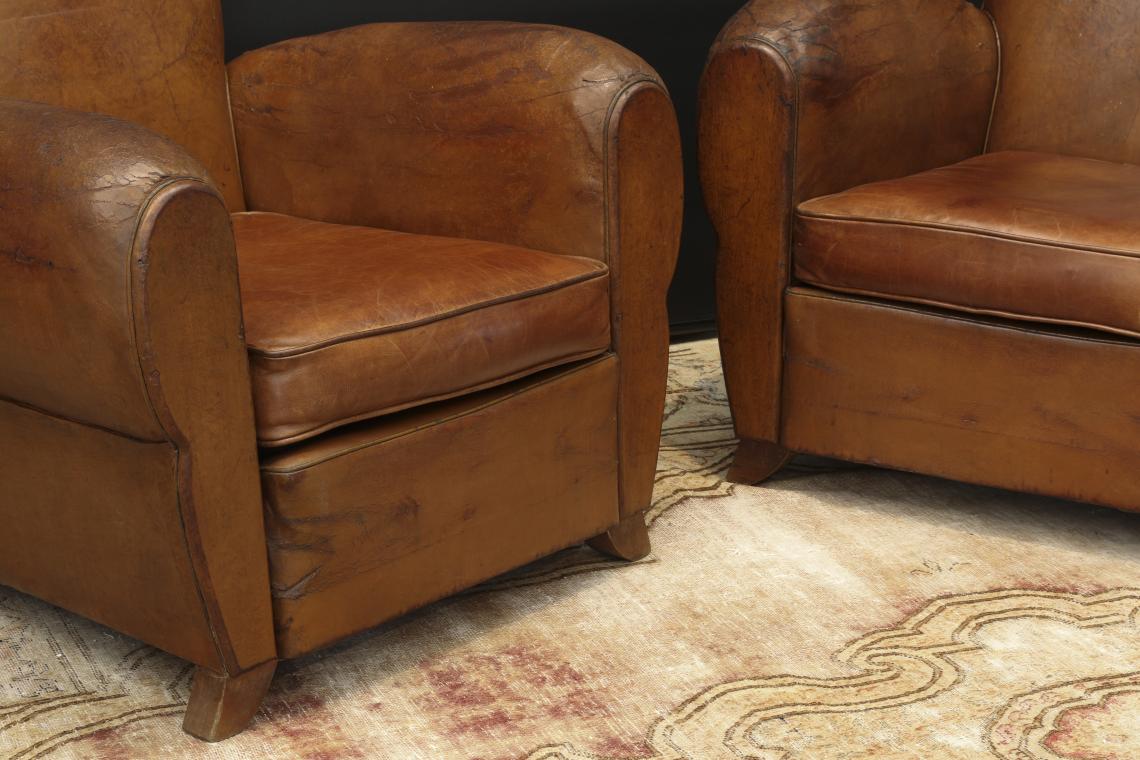 Pair of Leather Armchairs