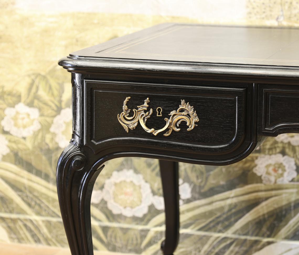 Black Polished Bureau Plat