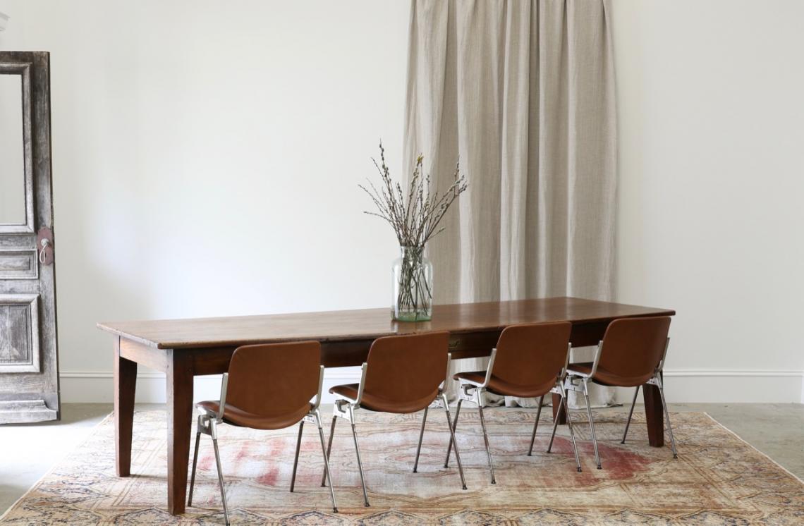 Large Solid French Oak Refectory Table 