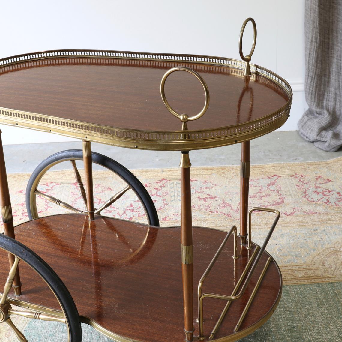 A French Brass Drinks Trolley