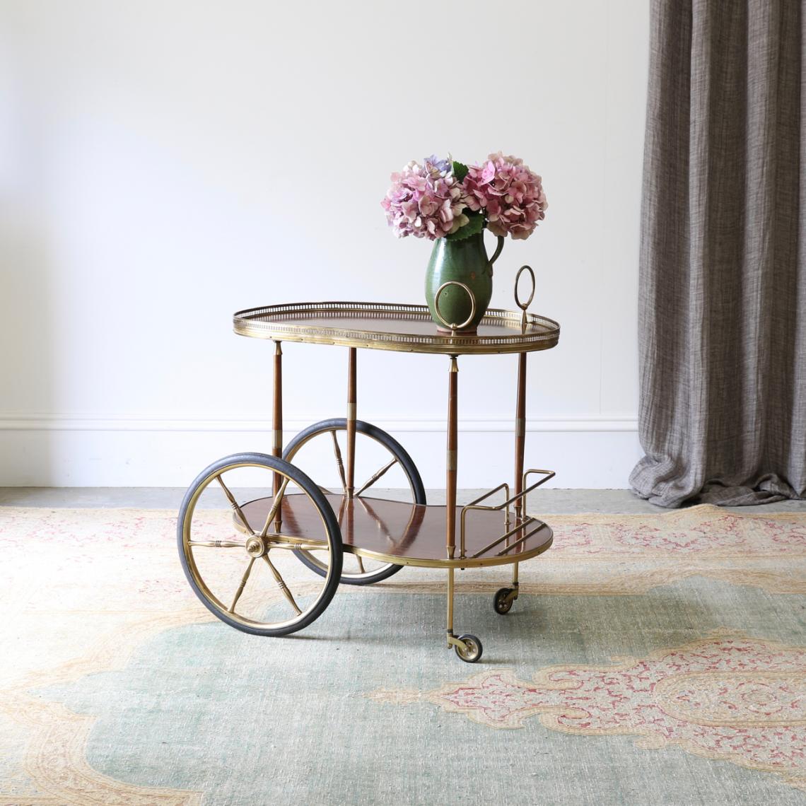 A French Brass Drinks Trolley