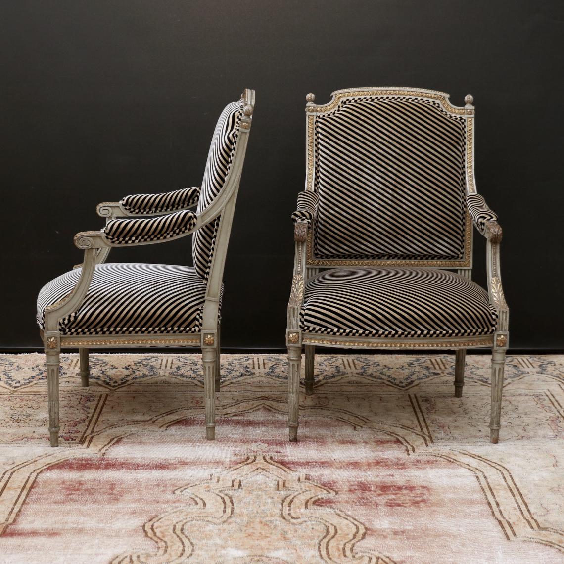 Pair of Louis XVI Fauteuils