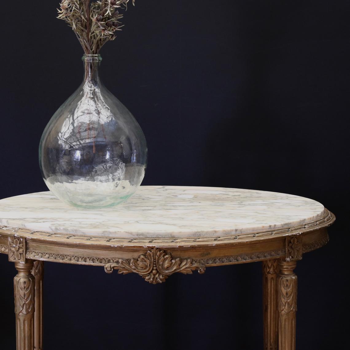 Louis XVI Oval Console Table