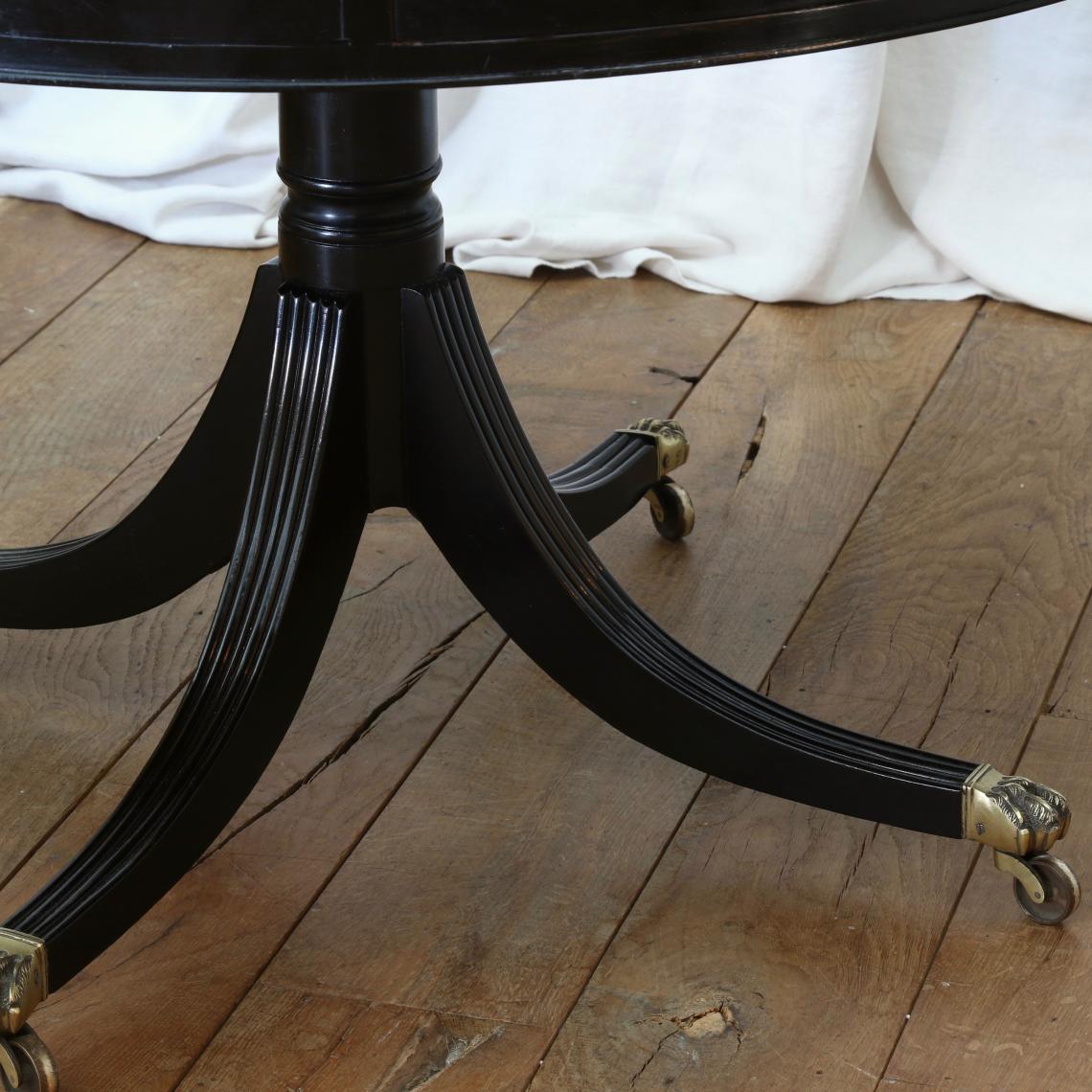 Ebonised Drum Table