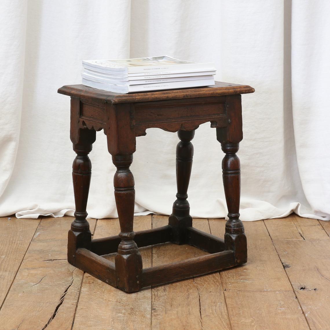 Jointed Oak Stool