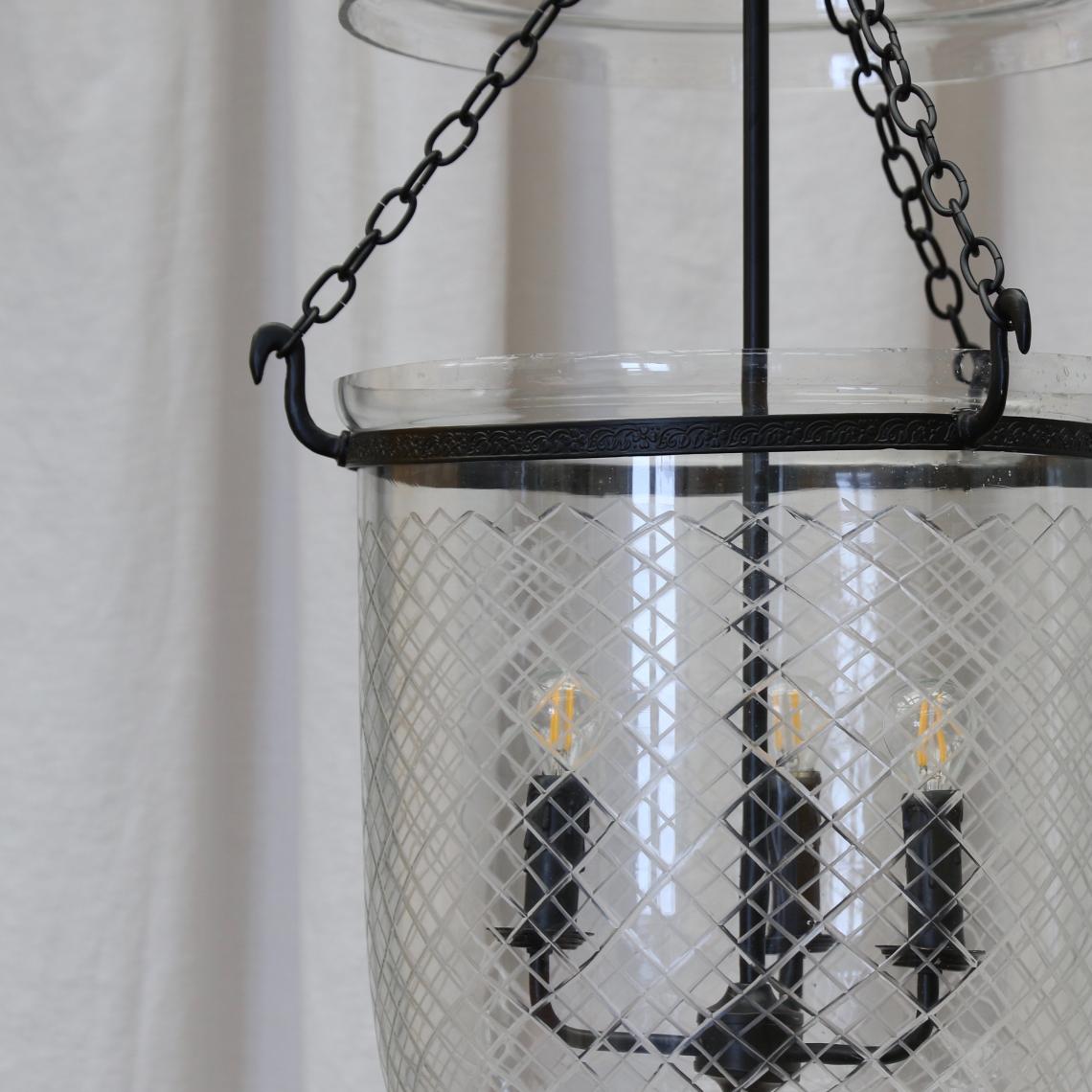 Bell Jar Lantern / Engraved