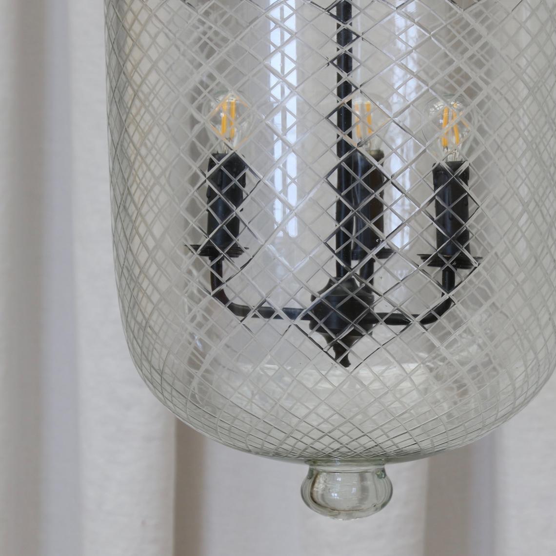 Bell Jar Lantern / Engraved