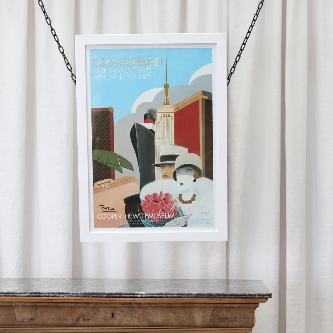 Razzia Louis Vuitton lithograph poster on linen