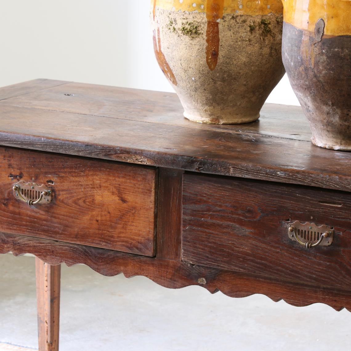French Two Drawer Side Table
