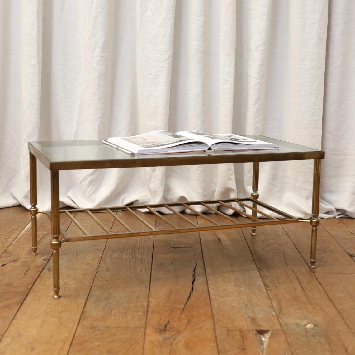 French Brass Coffee Table