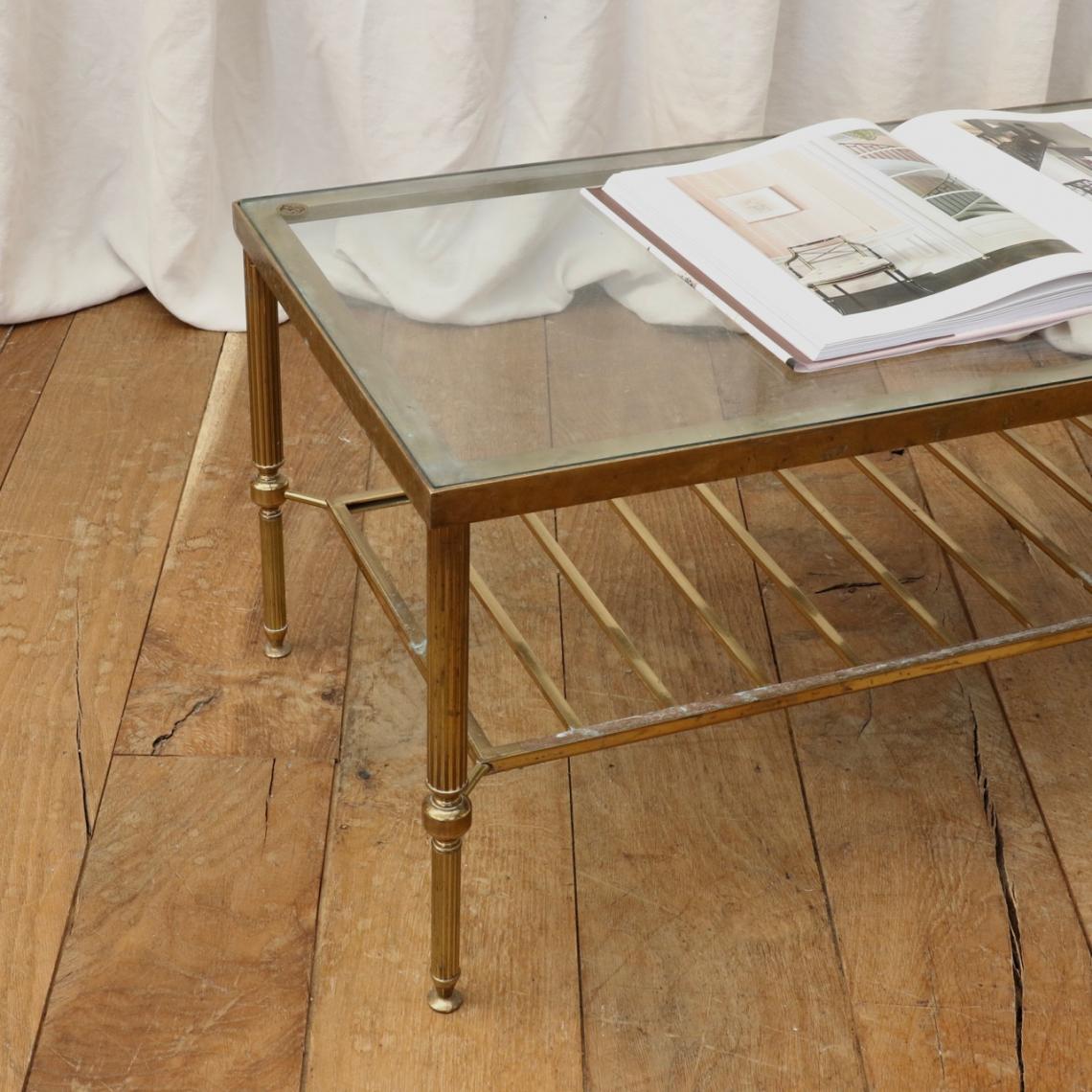 French Brass Coffee Table