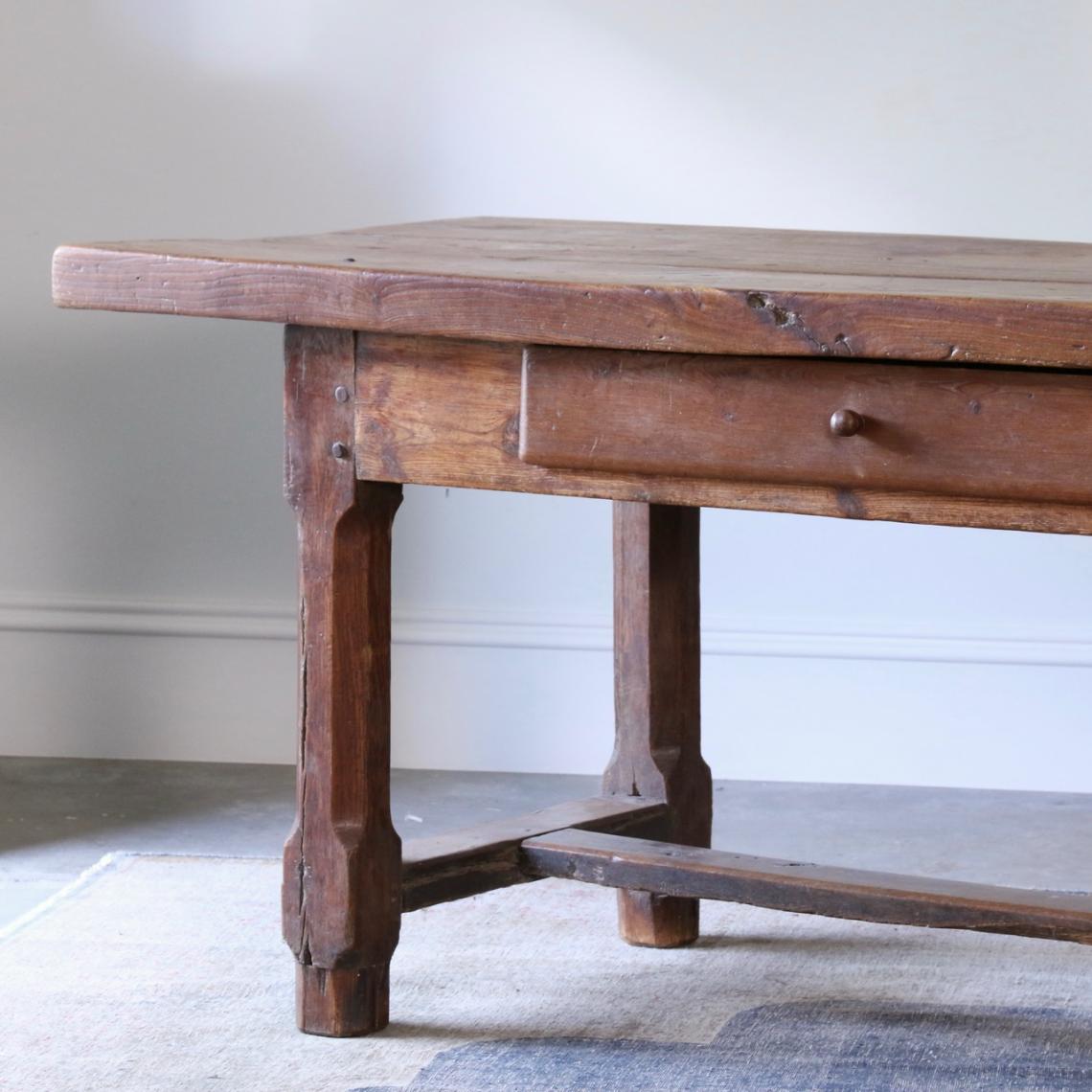 French Elm Console Table