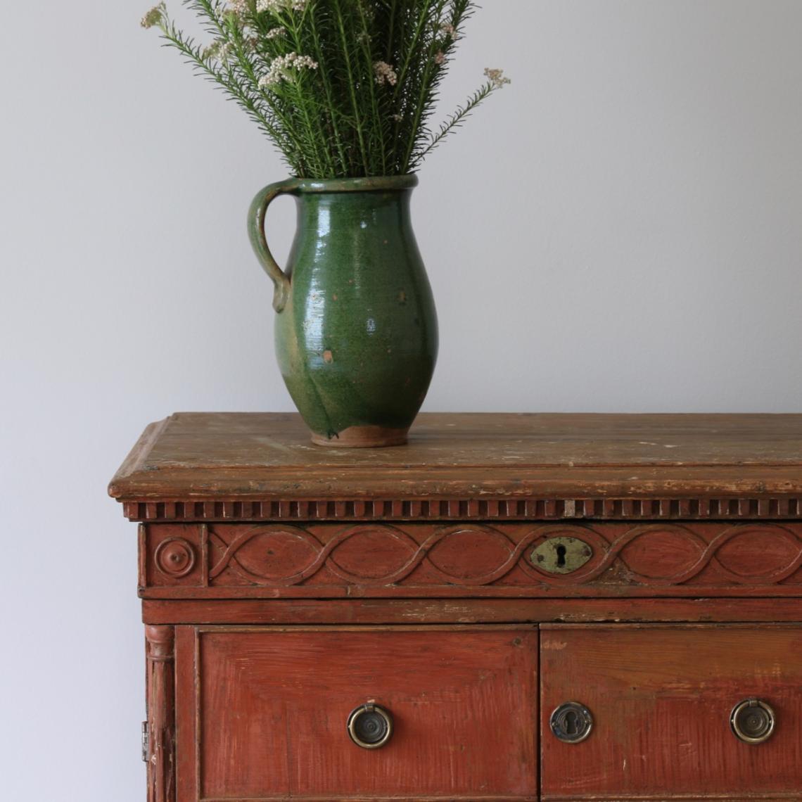 Swedish Cupboard in Oxblood Red 