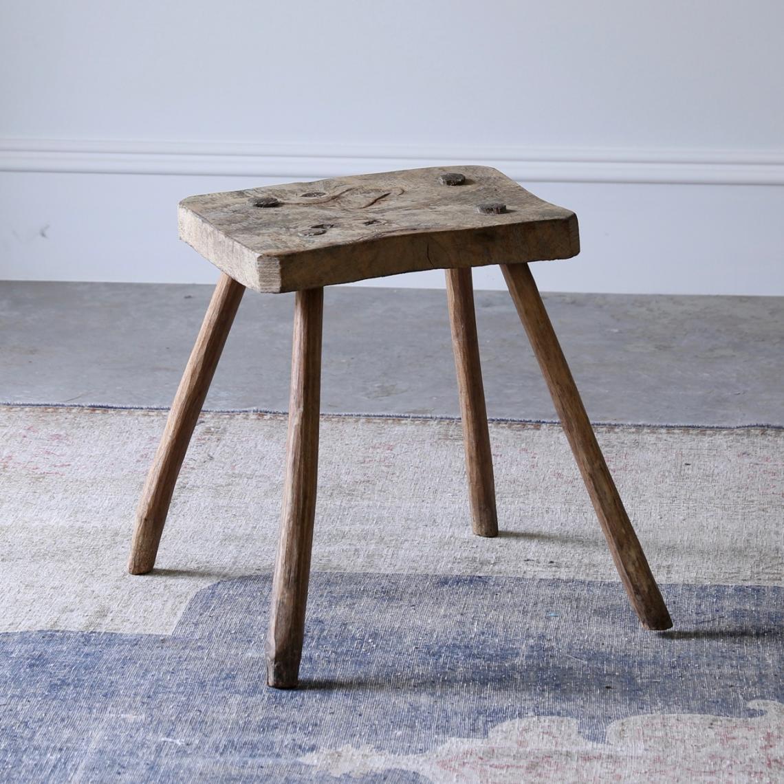 Primitive Elm Stool