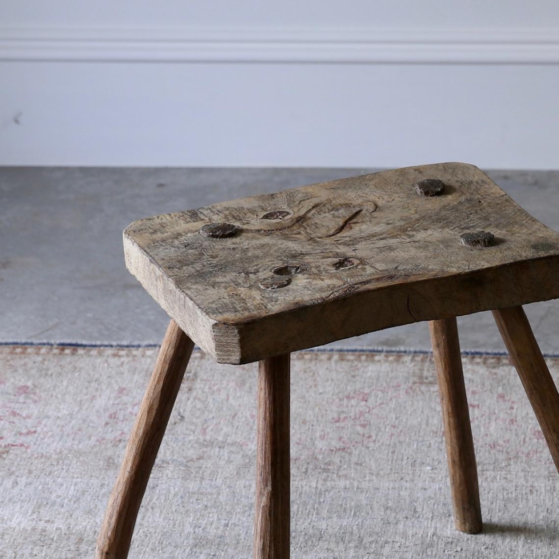 Primitive Elm Stool