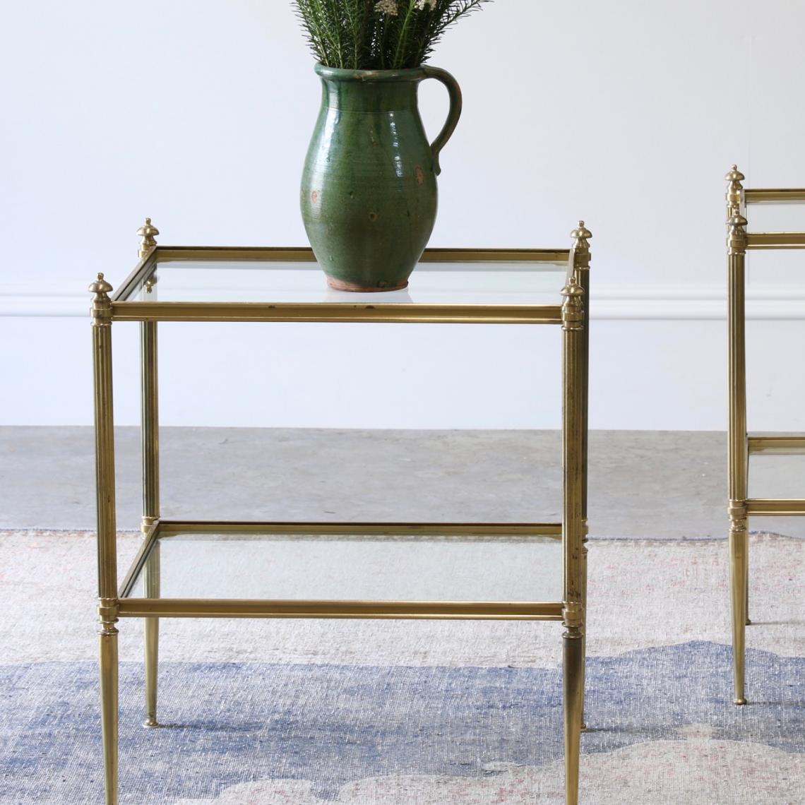 Pair of Brass Side Tables