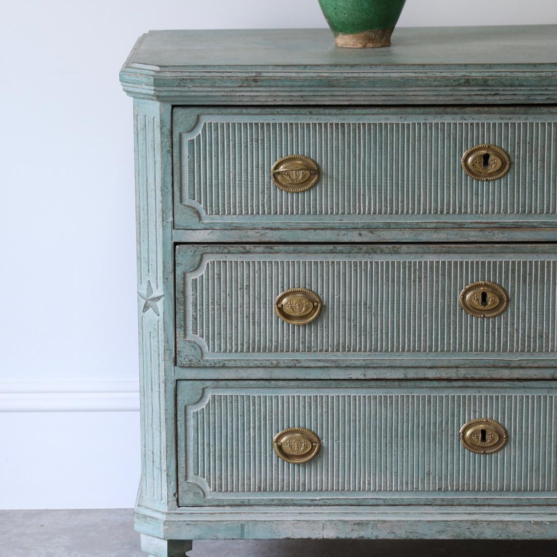 Swedish Commode in Duck-egg Blue