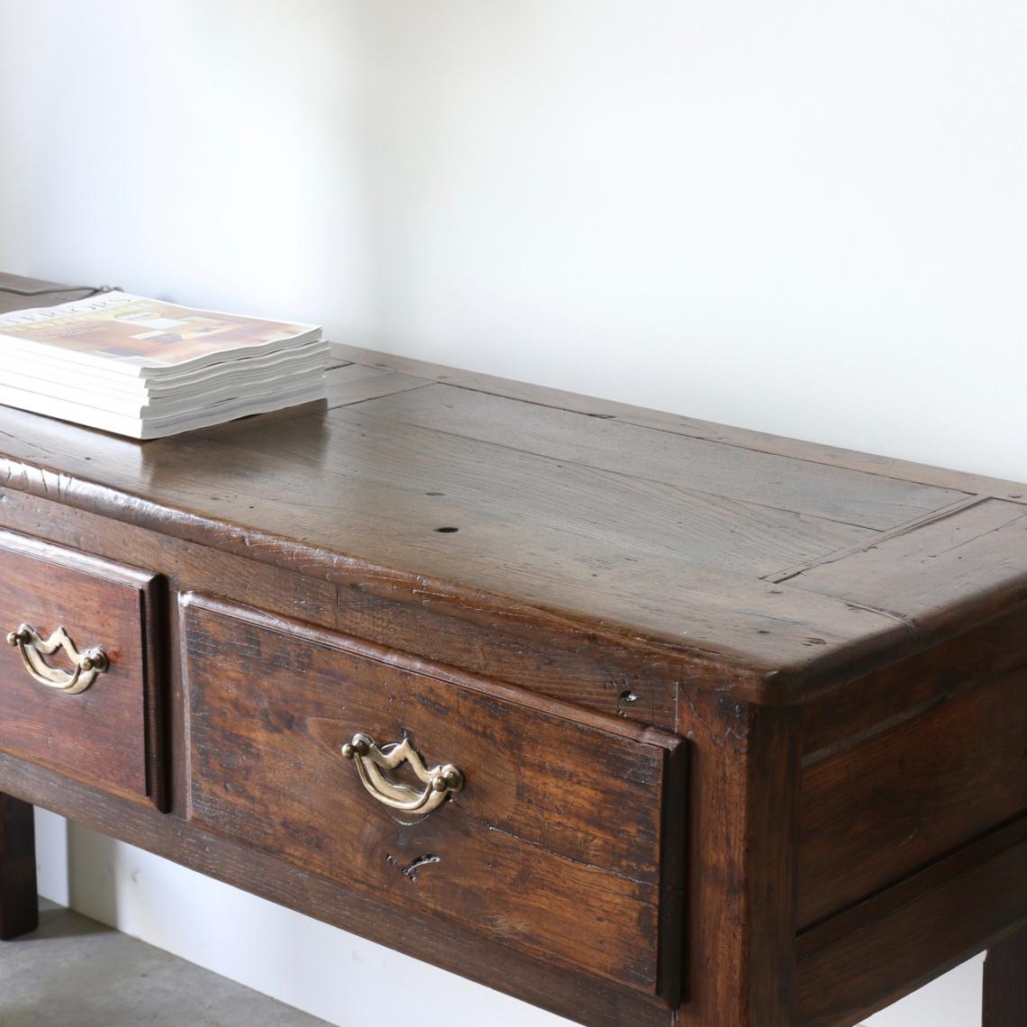 French Three Drawer Side Table