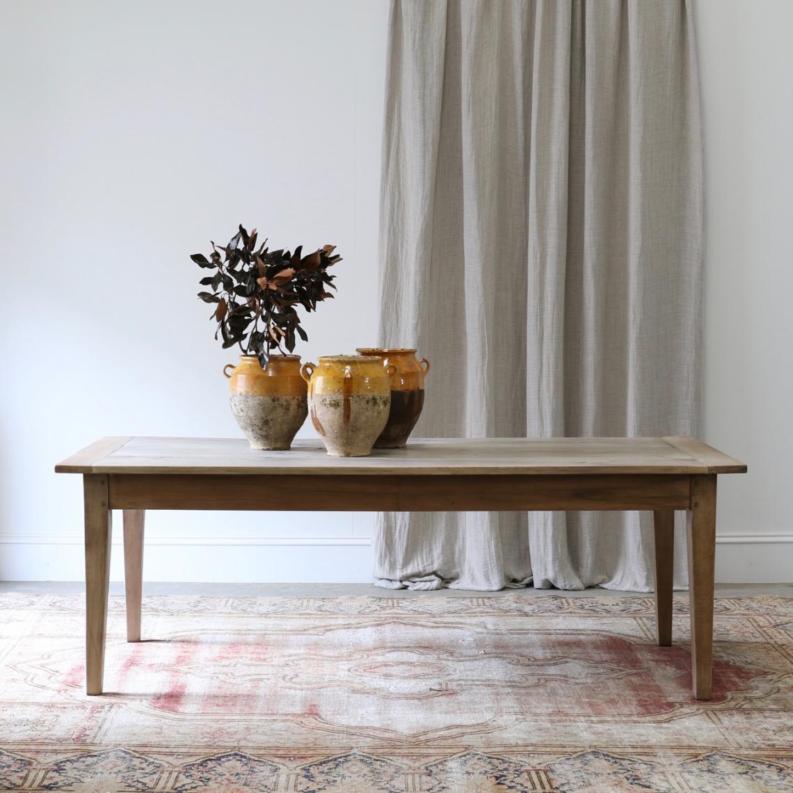 Bleached Tapered Leg Dining Table// JS Editions