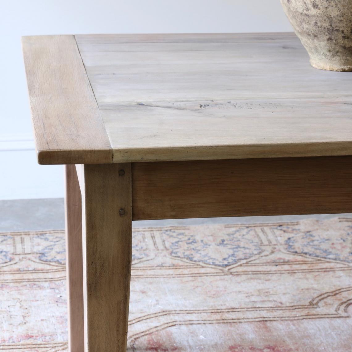 Bleached Tapered Leg Dining Table// JS Editions
