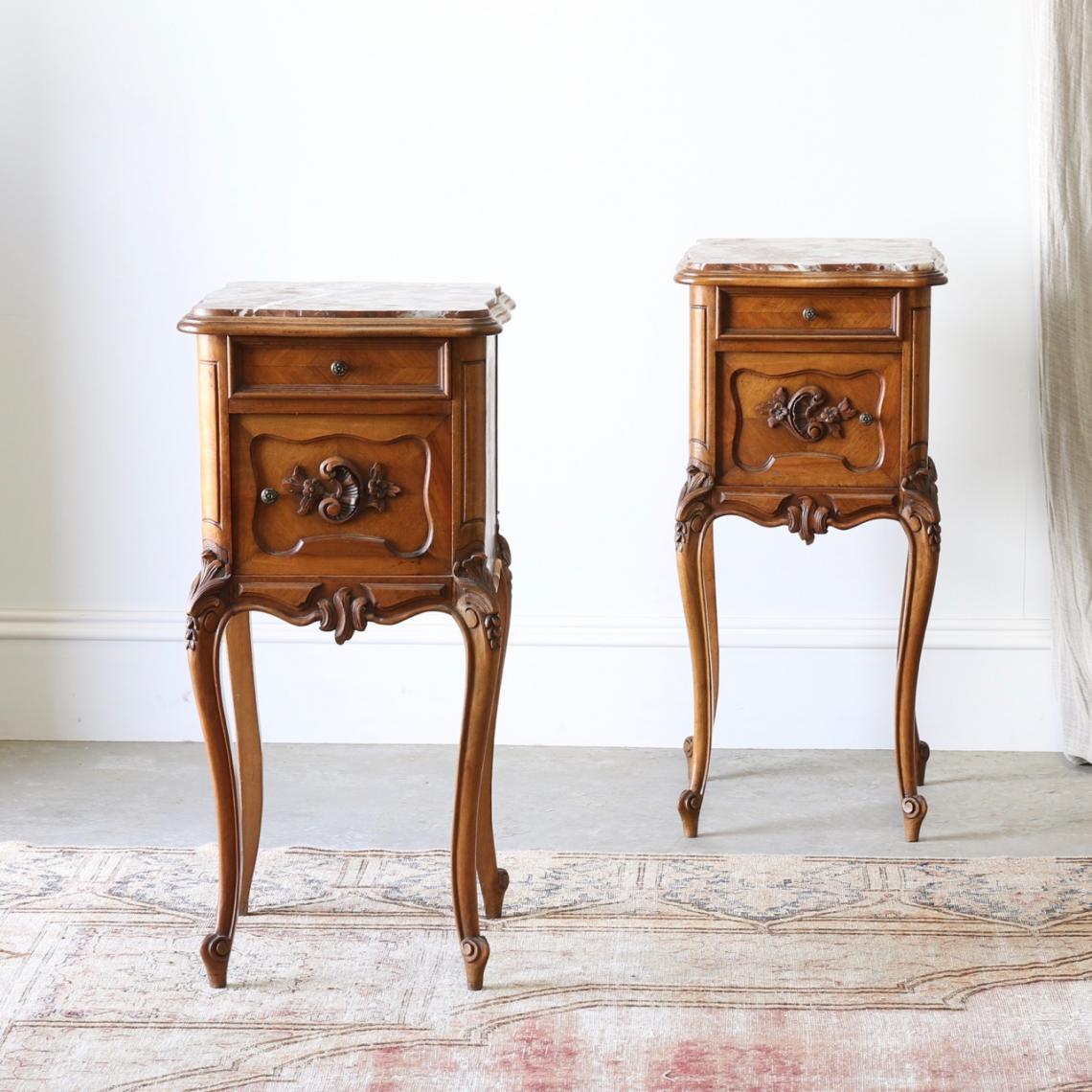 Carved Bedside Cabinets