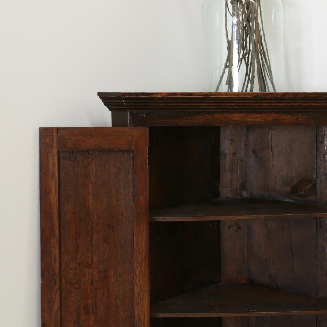 Georgian Oak Corner Cupboard