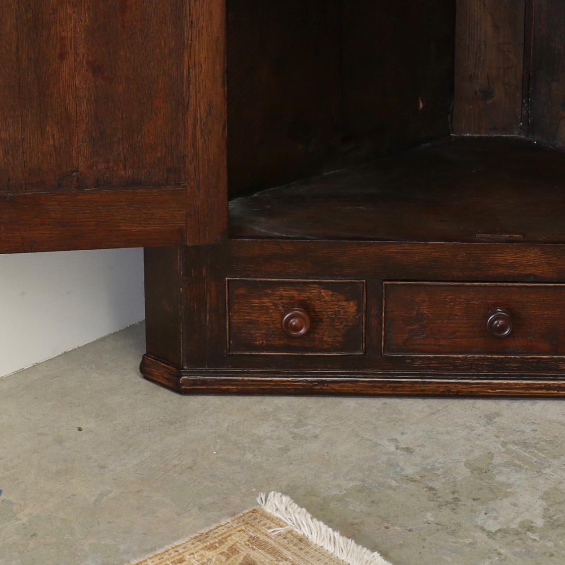 Georgian Oak Corner Cupboard