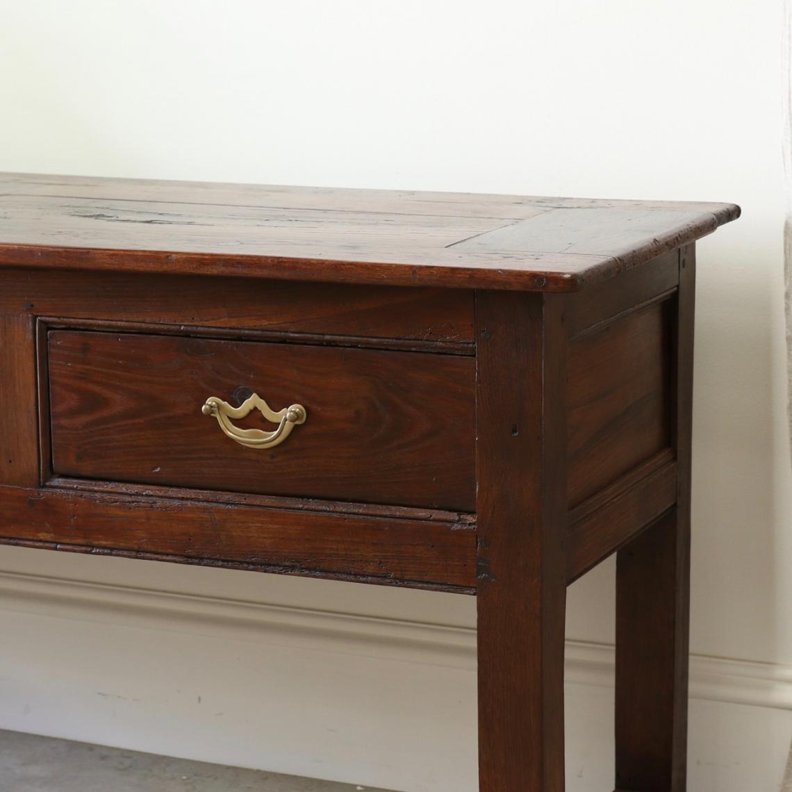 French Chestnut Three-Drawer Side Table
