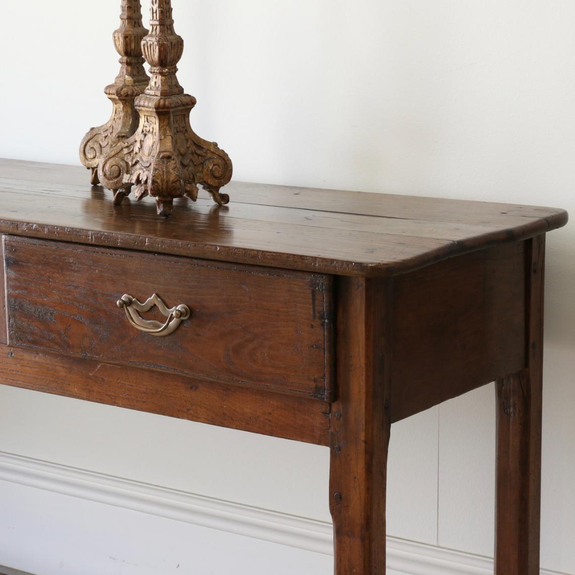 French Chestnut Three Drawer Side Table
