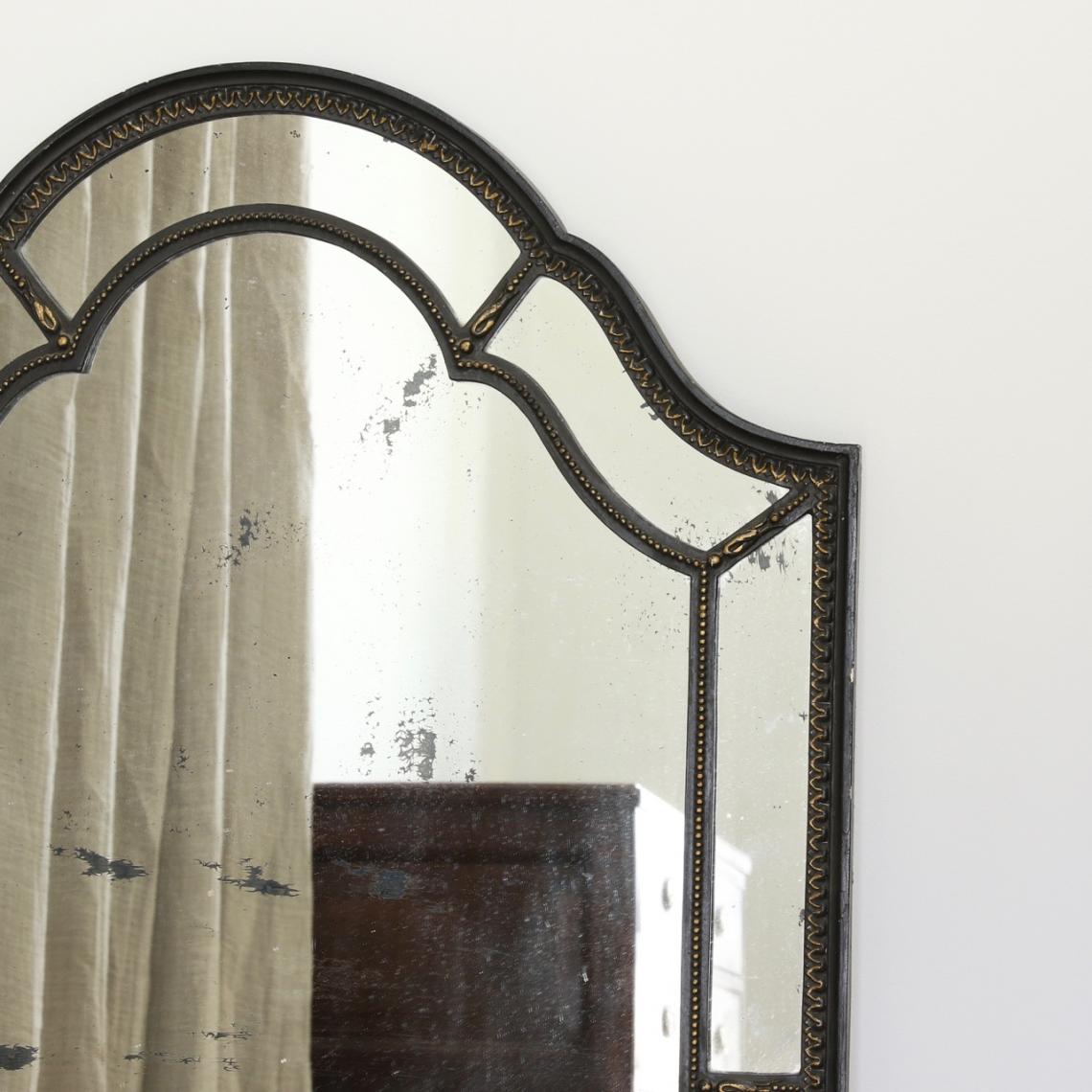 Black Gendarme Topped Mirror