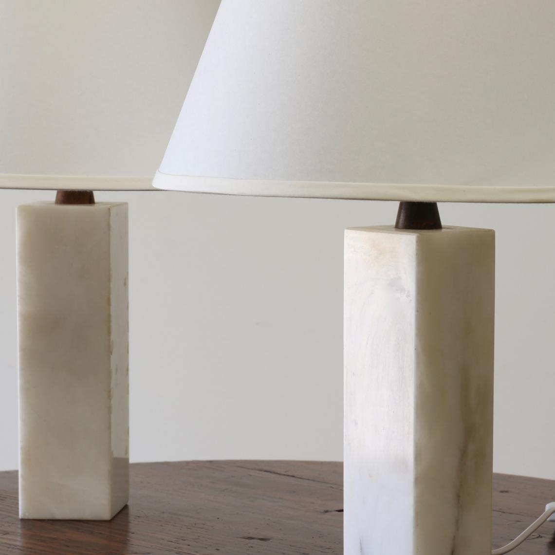 Pair of Marble Lamp Bases 