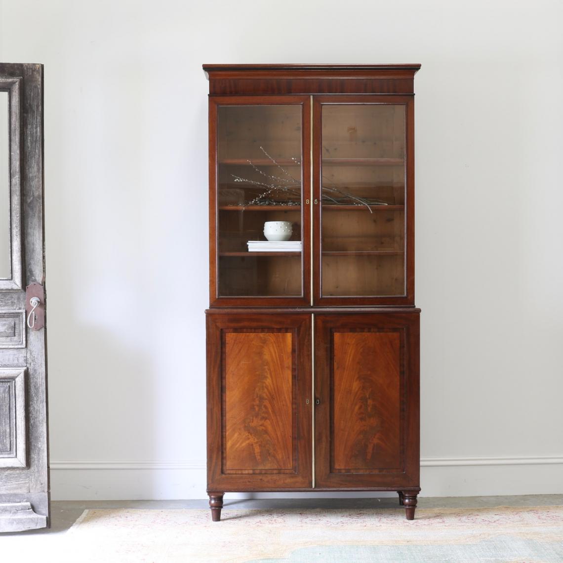 Georgian Bookcase on Cupboard