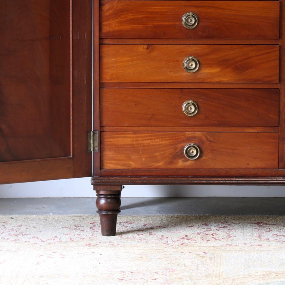 Georgian Bookcase on Cupboard