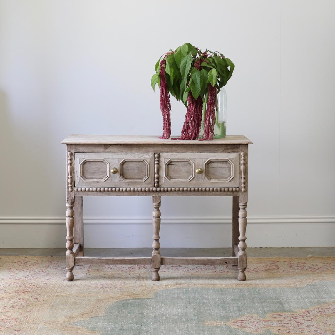 Jacobean Two Drawer Side Table