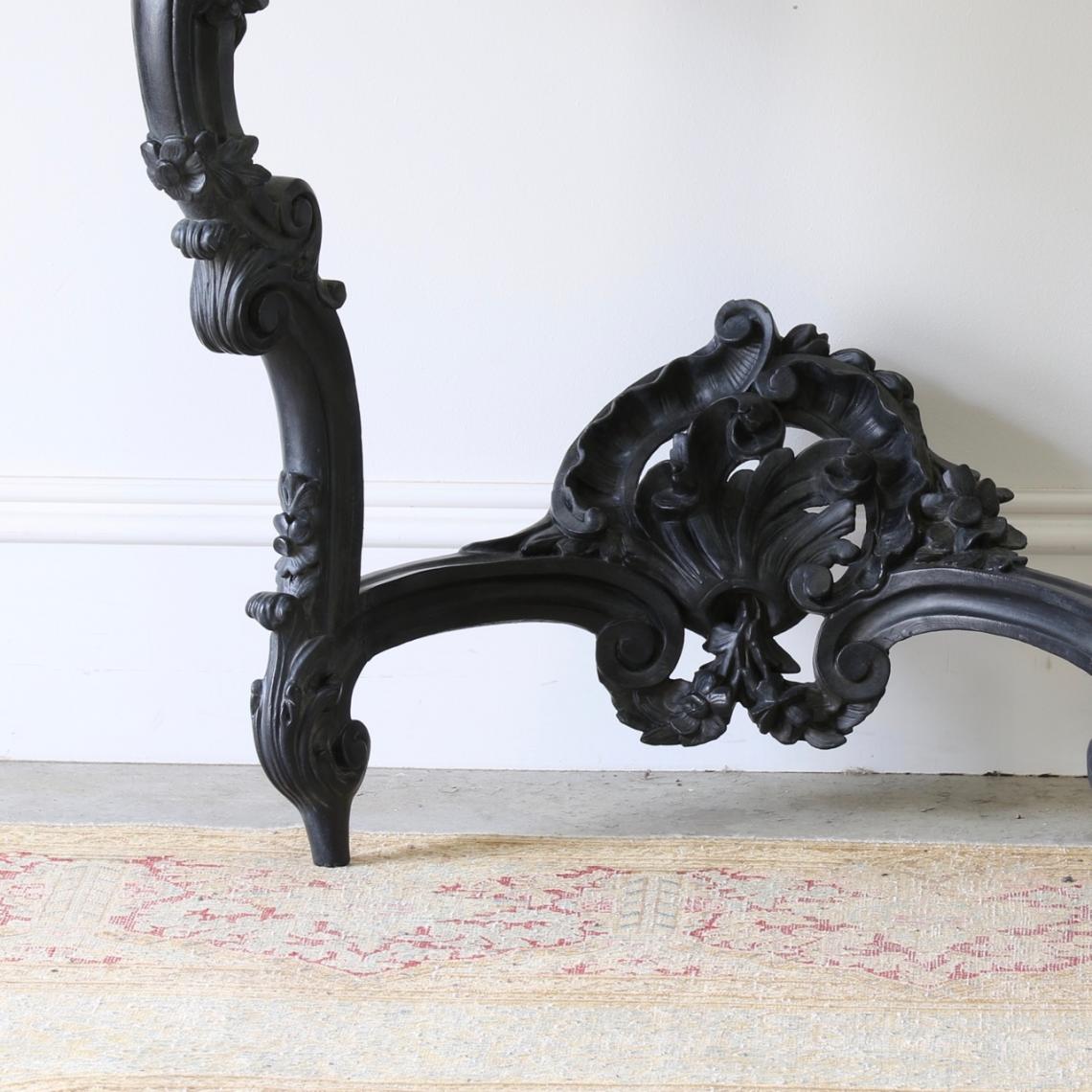 Ebonised Rococo Console