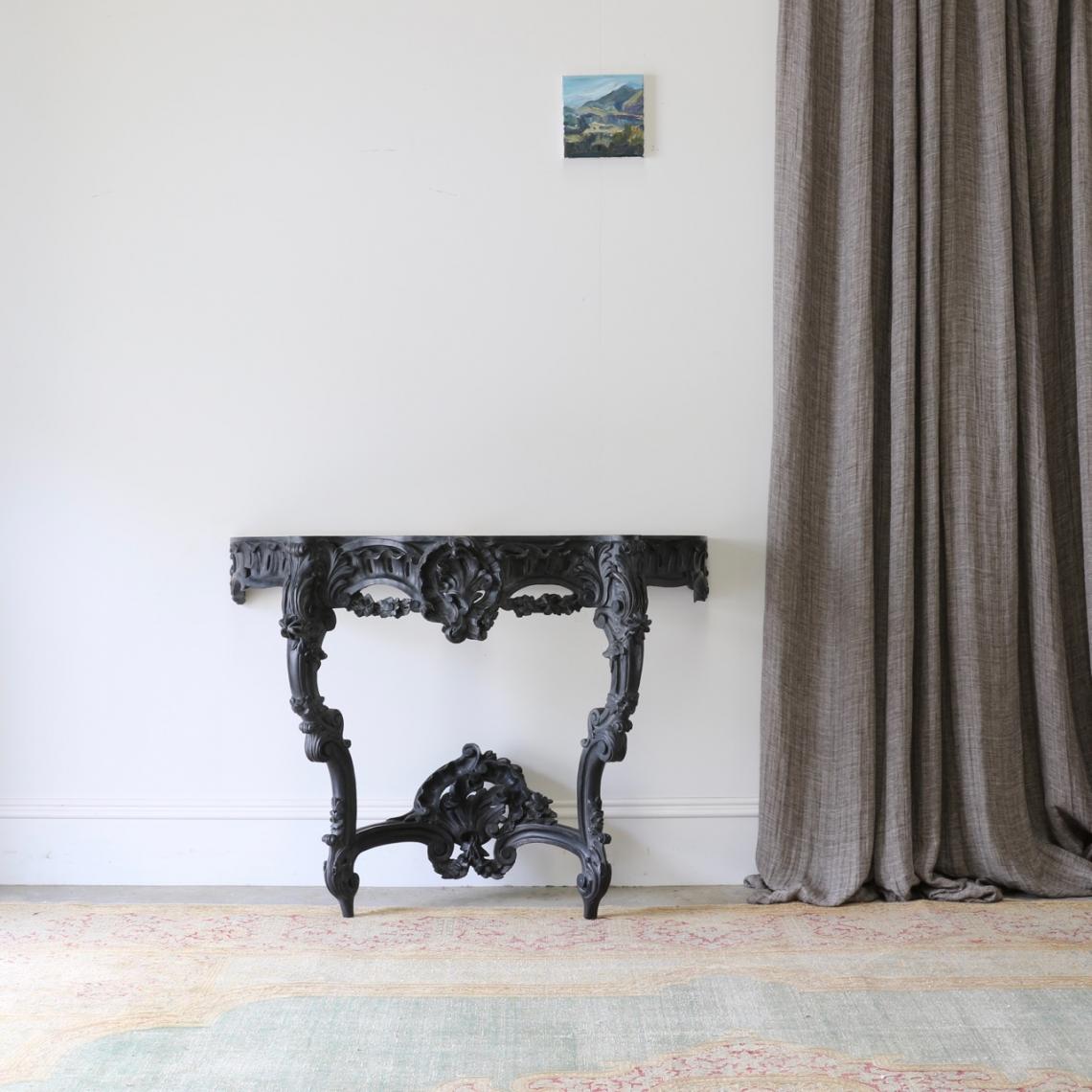 Ebonised Rococo Console